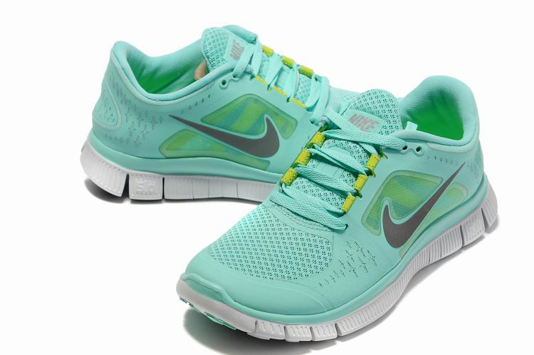 Hot Nike Free5.0 Women Shoes Gray/Aquamarine